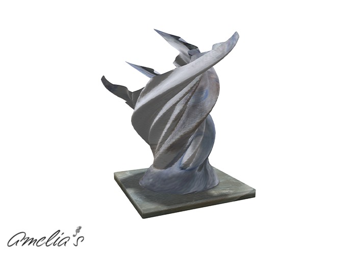 Amelia's Small Shell Sculpture (White/Pale Blue) Boxed
