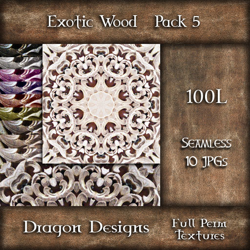 DragonDesigns-Wood -Exotic-5 - Full Perm Original Textures