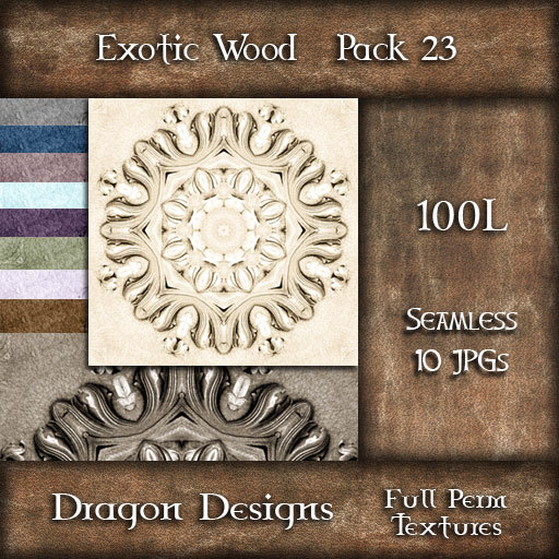 Dragon Designs Exotic Wood # 23 - Full Perm Original Textures