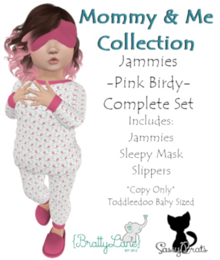 {BL}Jammies Complete Set-Pink Birdy