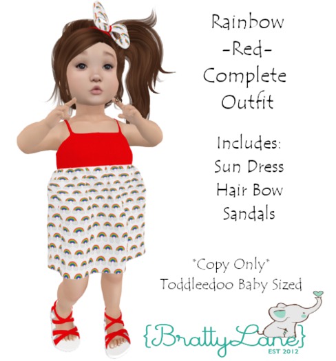 {BL}Rainbow Complete Outfit-Red(Boxed)