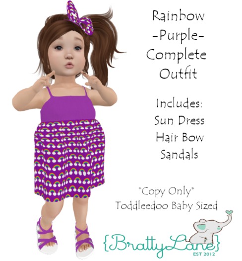{BL}Rainbow Complete Outfit-Purple