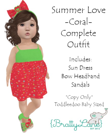 {BL}Summer Love Complete Outfit-Coral(Boxed)