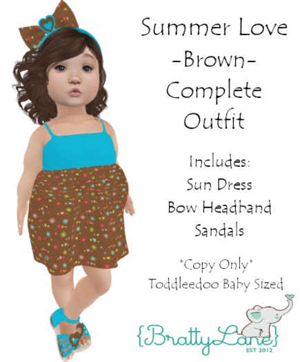 {BL}Summer Love Complete Outfit-Brown(Boxed)