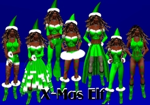 Xmas Green Elf Outfits