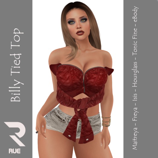 :: RUE :: Billy Tied Top [Red]