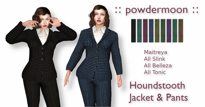 powdermoon - Houndstooth Jacket & Pants Suit DEMO With HUD