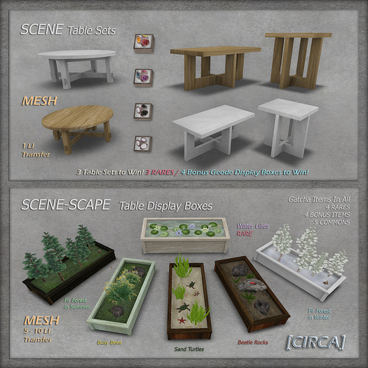 [CIRCA] - "Scene" Round Table - in White Wood RARE