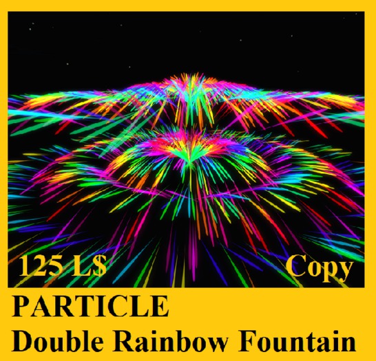 PARTICLE RAINBOW DOUBLE FOUNTAIN #