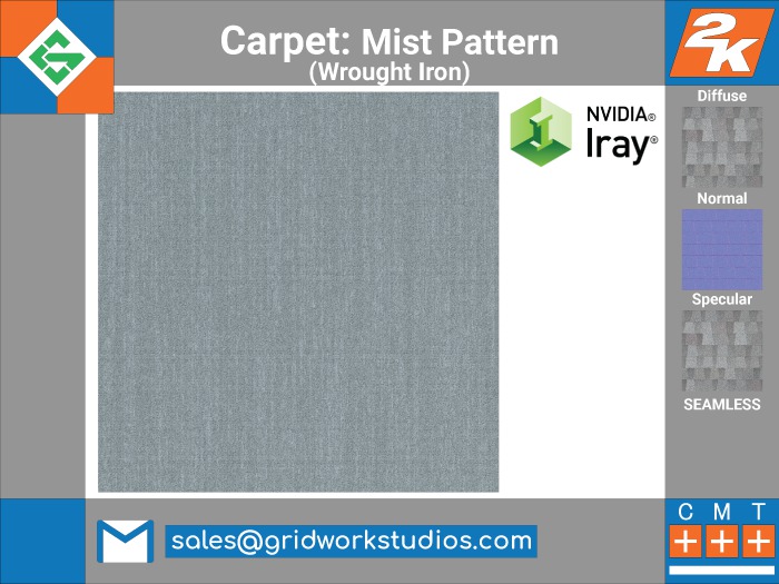 Carpet Curly Mist Pattern(Wrought Iron)