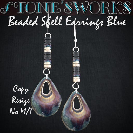 Beaded Earring Set Blues Stone's Works
