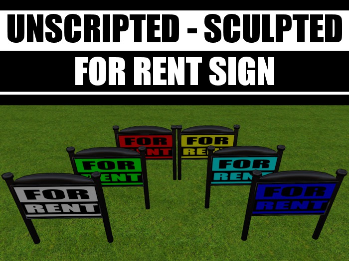 Unscripted - Sculpted for rent signs