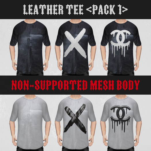 OLQINU : leather tee <pack 1>