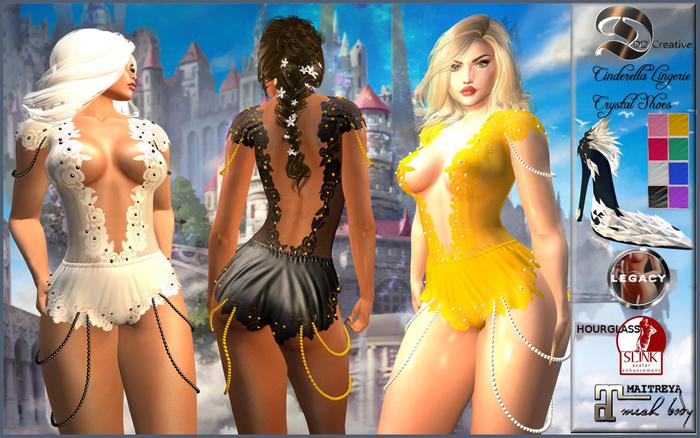 ☾ⅅⅅ☽ ◉ Cinderella Lingerie and Crystal Shoes ◉ 