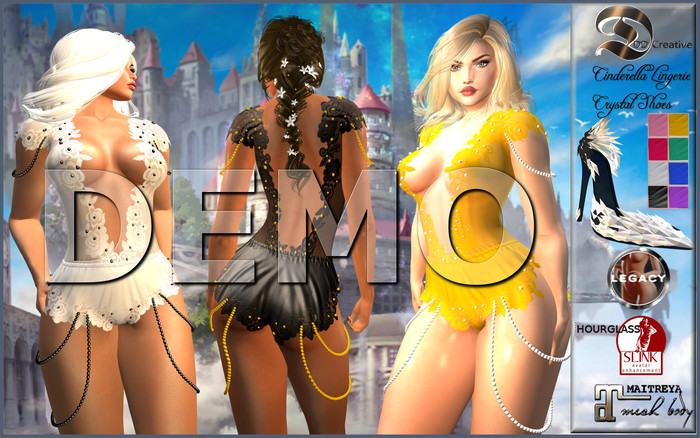 ☾ⅅⅅ☽ ◉ Cinderella Lingerie and Crystal Shoes ◉ [ DEMO ] 