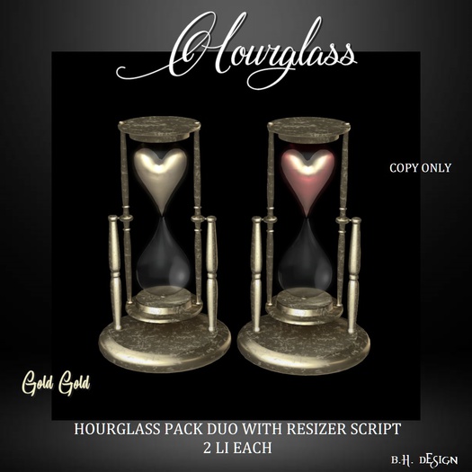BHD HOURGLASS GOLD GOLD