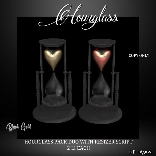 BHD HOURGLASS BLACK GOLD