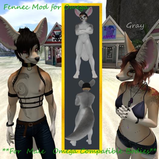 ~S.S~ Male Gray Fennec Fox BoM and Omega Mod
