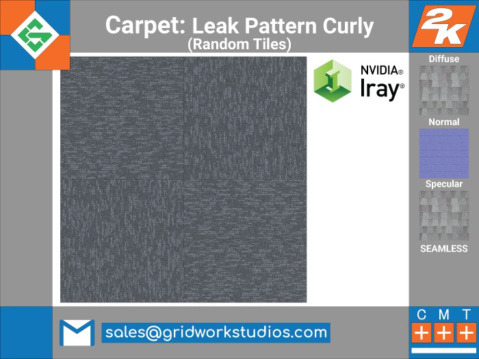 Carpet Curly Leaks Pattern(Random Tiles)