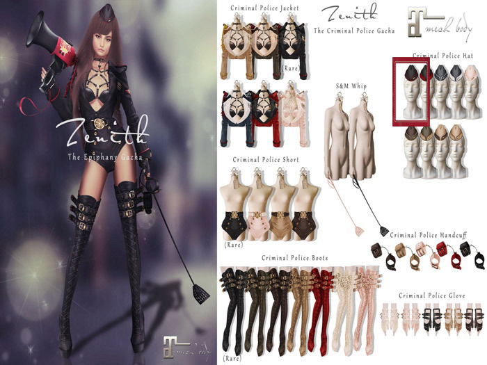 =Zenith=Criminal Police Hat (Black)