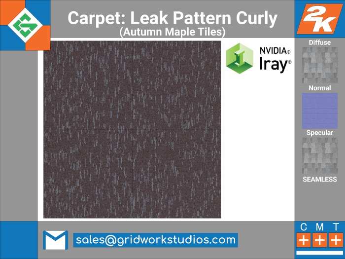 Carpet Curly Leaks Pattern(Autumn Maple Tiles)