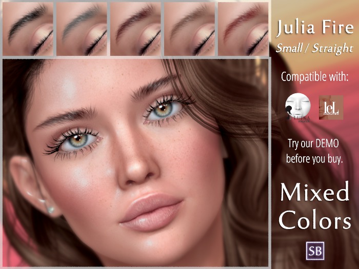 Eyebrows, LeLutka Evolution/Origins: JuliaFire.Small.Straight.MixedColors