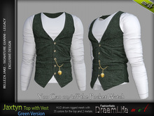 FashionNatic - Jaxtyn Vest with Top Green - Signature Gianni, Belleza - Jake, Legacy
