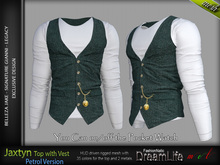 FashionNatic - Jaxtyn Vest with Top Petrol - Signature Gianni, Belleza - Jake, Legacy