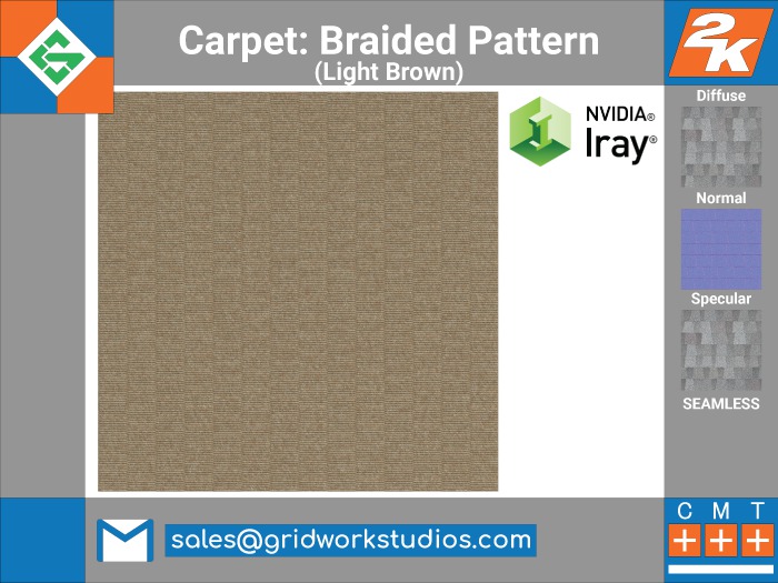 Carpet Braided Binds Pattern(Light Brown)