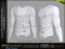 FashionNatic - Jaxtyn Vest with Top White - Signature Gianni, Belleza Jake, Legacy