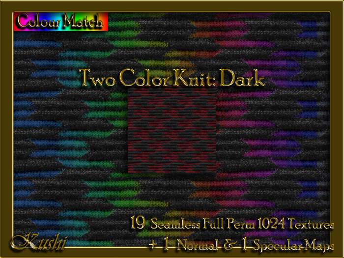 Two Color Knit Dark Textures