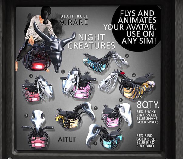 AITUI - Hoverable Night Creatures - Pink Snake