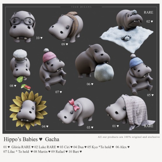 {YD} Hippo's Babies - Luke RARE