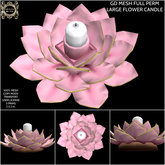 GD MESH FULL PERM LARGE FLOWER CANDLE