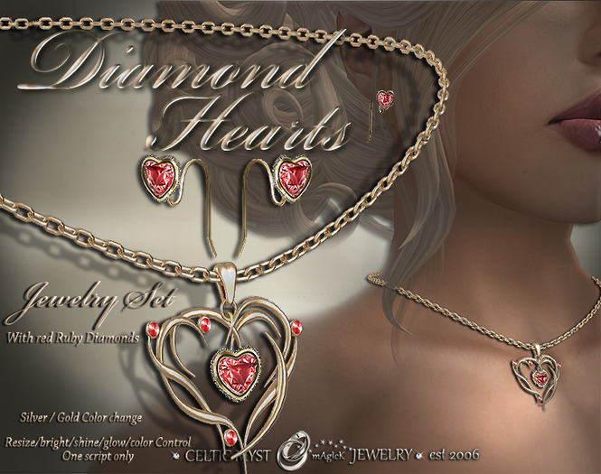 Fine Jewelry Set ~ ❤️Diamond Hearts ~