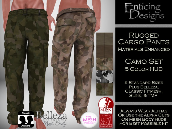 *ED Rugged Cargo Pants Camo