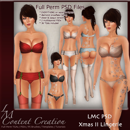 LMC Designer PSD Files  - Xmas II Lingerie - 