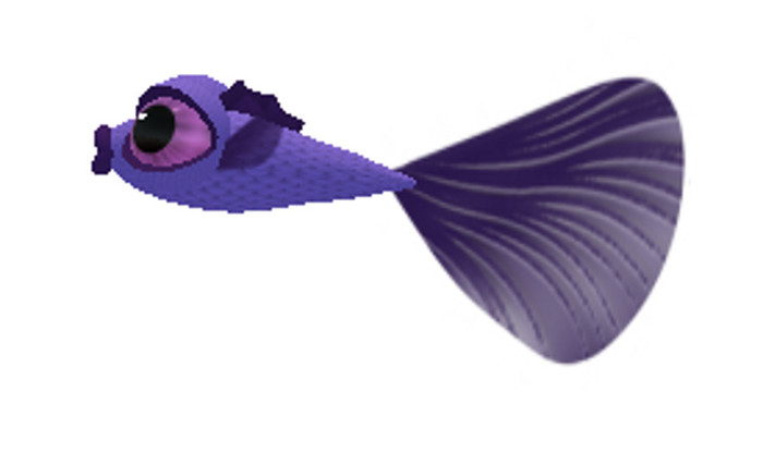 (7S) Common Fish: Purple Guppy