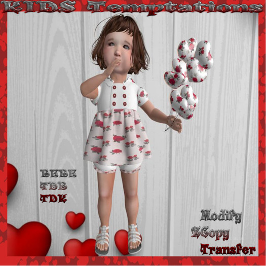 Kids Temptations - Love Roses - White