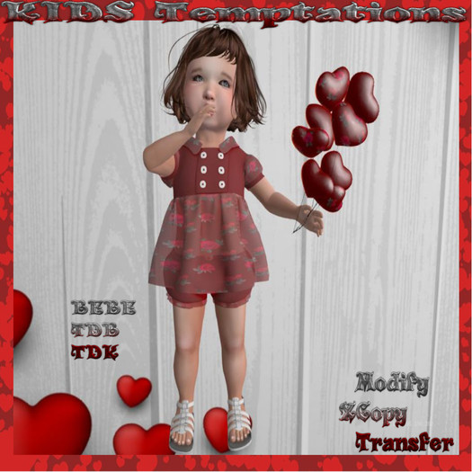 Kids Temptations - Love Roses - Red