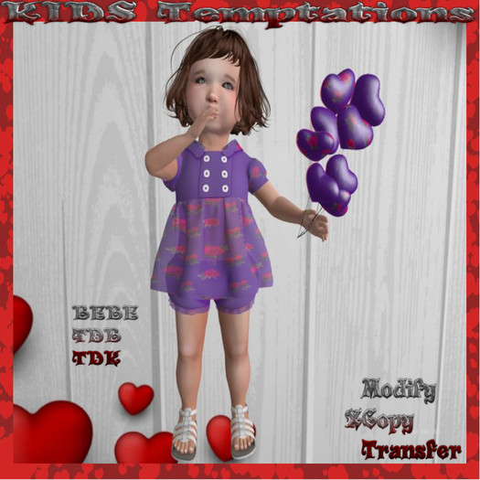 Kids Temptations - Love Roses - Purple