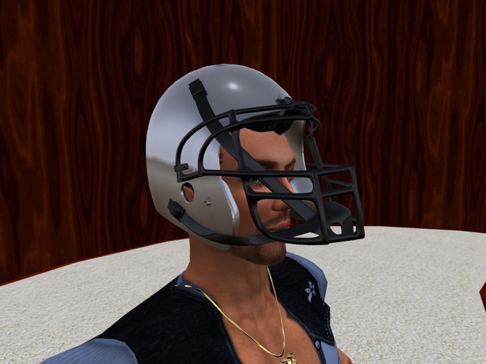 TM Football Helmet - Silver