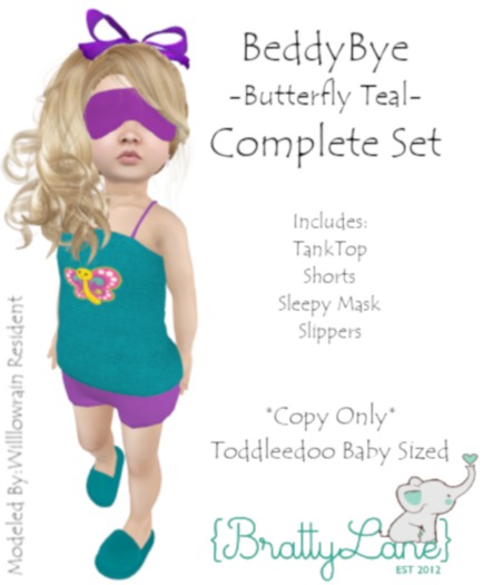 {BL}BeddyBye Complete Set-Butterfly Teal(Boxed)