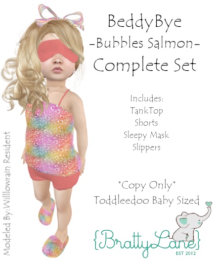 {BL}BeddyBye Complete Set-Bubbles Salmon