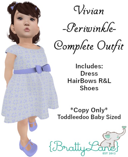 {BL}Vivian Periwinkle Complete Outfit