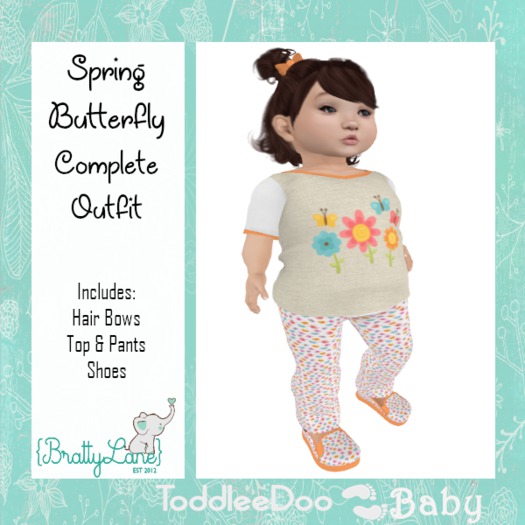 {BL}Spring Butterfly Complete Outfit {Boxed}