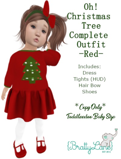 {BL}Oh! Christmas Tree Complete Outfit-Red(Boxed)