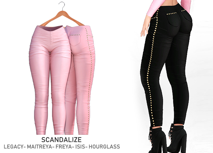 SCANDALIZE. Ametalis.PANTS. PinkPale