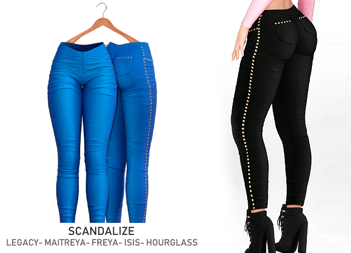 SCANDALIZE. Ametalis.PANTS. Blue