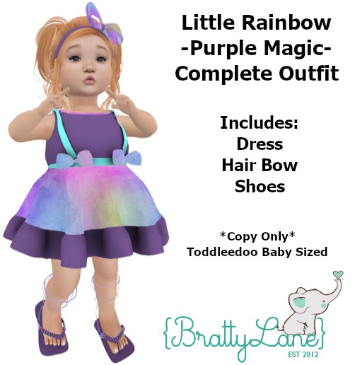 {BL}Little Rainbow Complete Outfit-Purple/Magic(Boxed)
